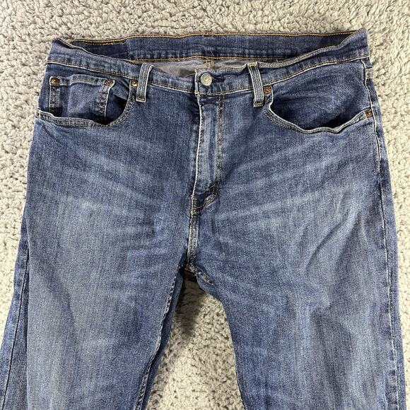 LEVI LEVIS 559 RELAXED STRAIGHT MENS JEANS SIZE 36x34 RED TAB WHISKERED DENIM - Picture 6 of 10